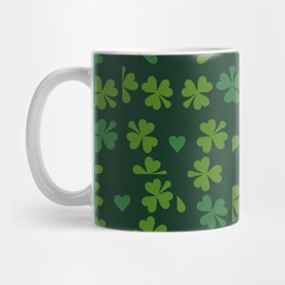 Dark Green Clover Checkers Mug